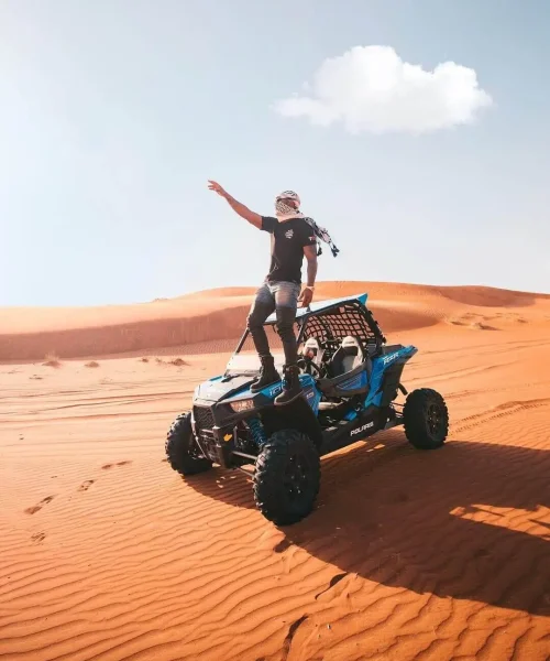 quad biking in desert
